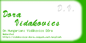 dora vidakovics business card